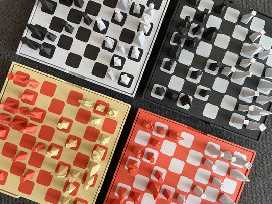 Travel Chess Set Marble Colors