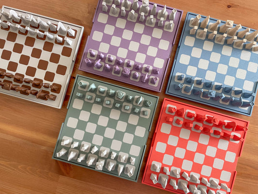 Travel Chess Set Muted Colors