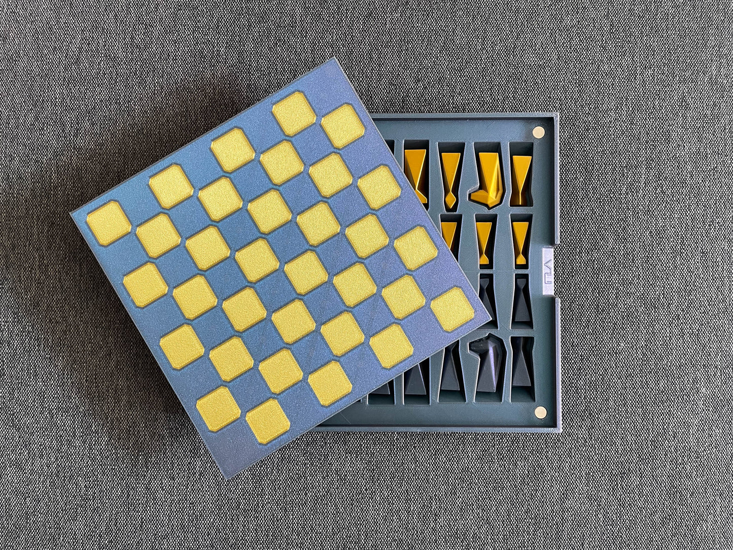 Travel Chess Set Metallic Colors