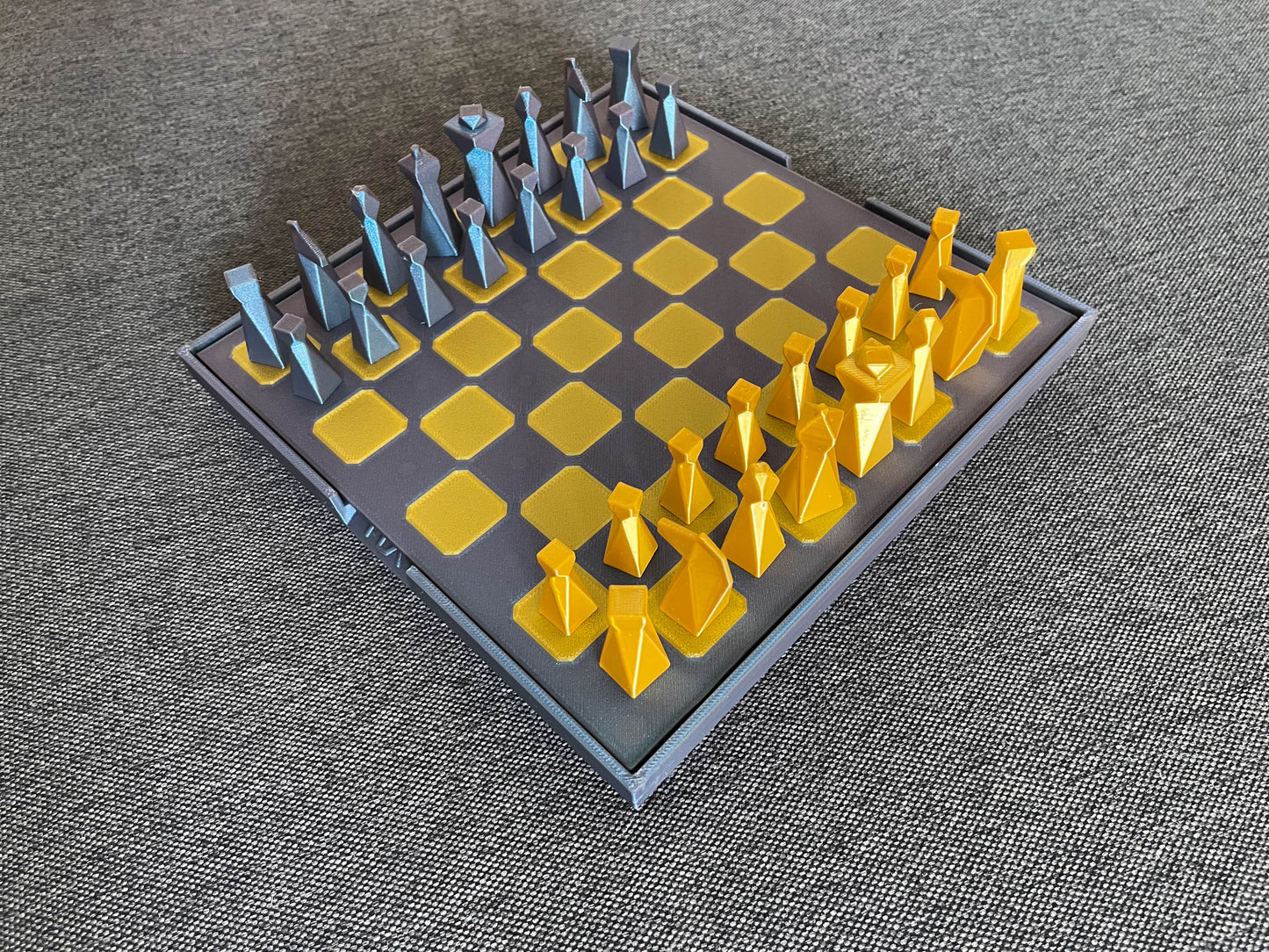 Travel Chess Set Metallic Colors