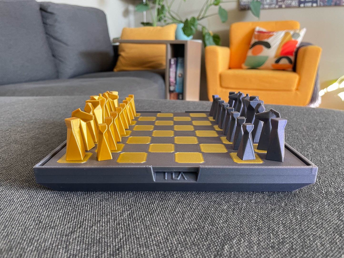 Travel Chess Set Metallic Colors
