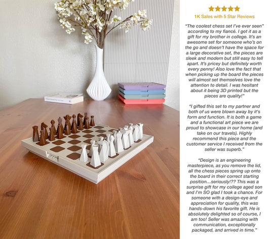 Travel Chess Set Muted Colors