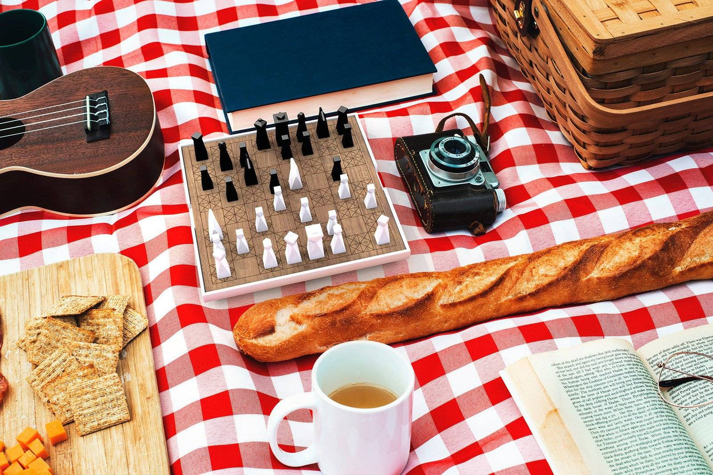 Personalized Magnetic Travel Chess Set, Modern Chess Set, Minimalist Unique Chess Set with Board, Birthday Gift, 3D Printed Chess Pieces