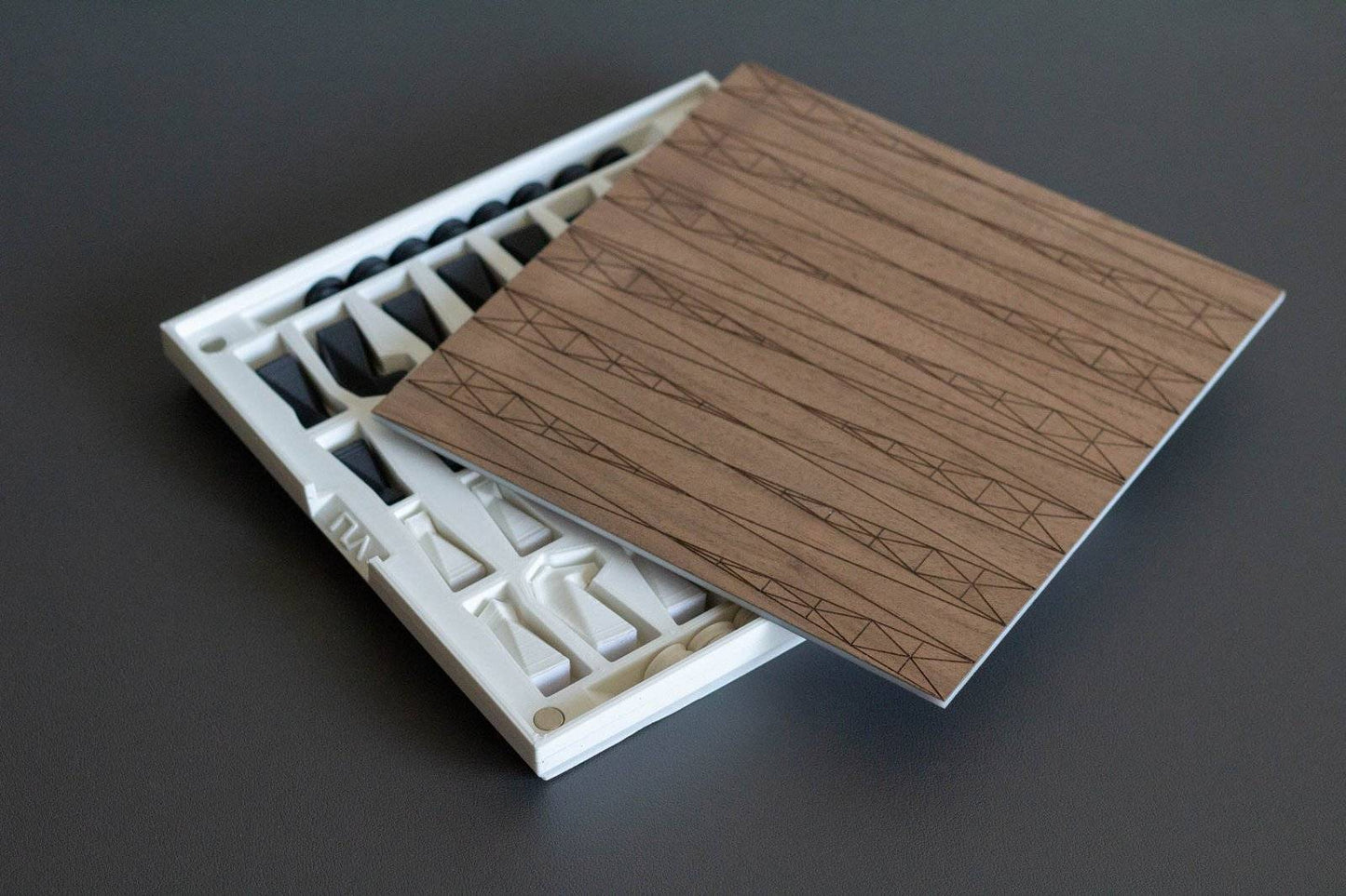 Personalized Magnetic Travel Chess Backgammon Checkers Set, Modern Chess Set, Minimalist Unique Chess Set with Board, 3D Printed