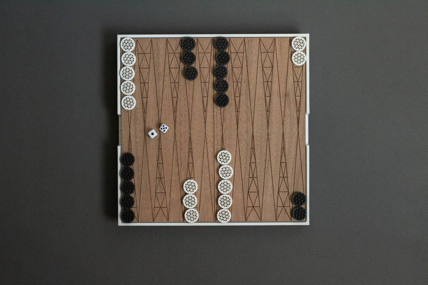 Personalized Magnetic Travel Chess Backgammon Checkers Set, Modern Chess Set, Minimalist Unique Chess Set with Board, 3D Printed