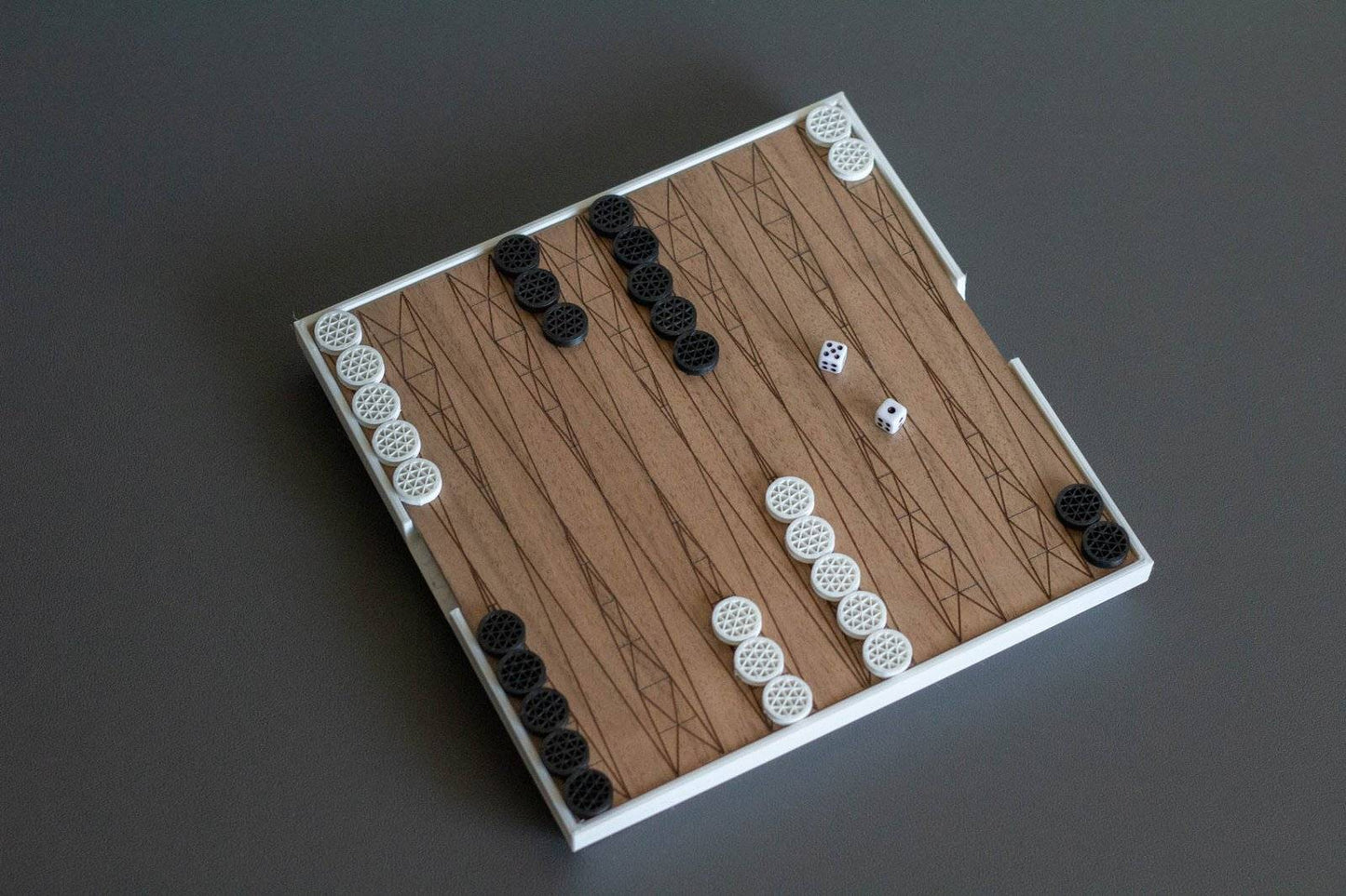 Personalized Magnetic Travel Chess Backgammon Checkers Set, Modern Chess Set, Minimalist Unique Chess Set with Board, 3D Printed