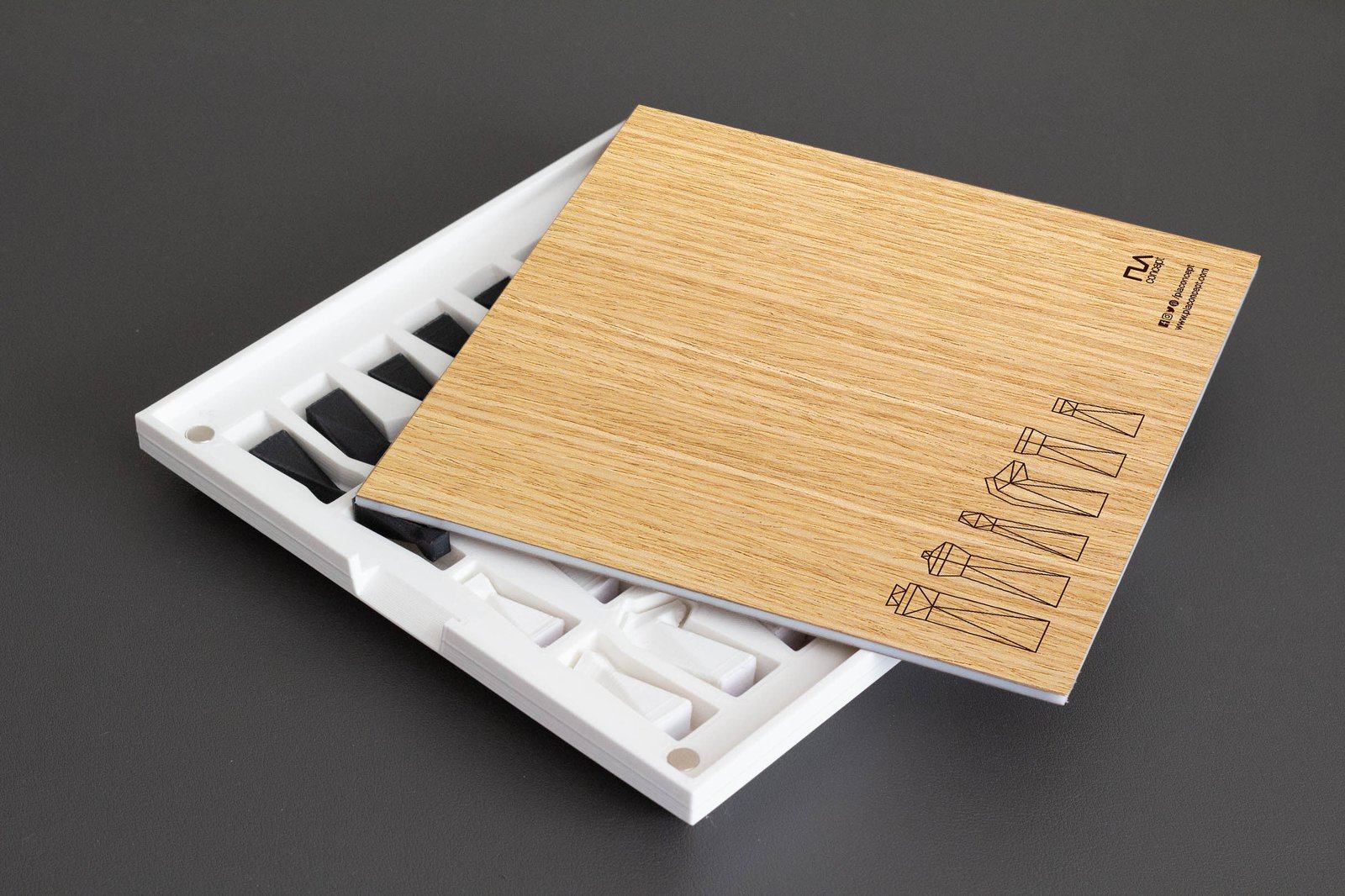 Personalized Magnetic Travel Chess Set, Modern Chess Set, Minimalist Unique Chess Set with Board, Birthday Gift, 3D Printed Chess Pieces