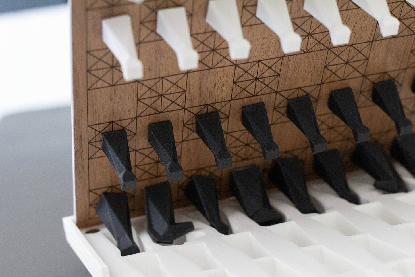 Personalized Magnetic Travel Chess Set, Modern Chess Set, Minimalist Unique Chess Set with Board, Birthday Gift, 3D Printed Chess Pieces