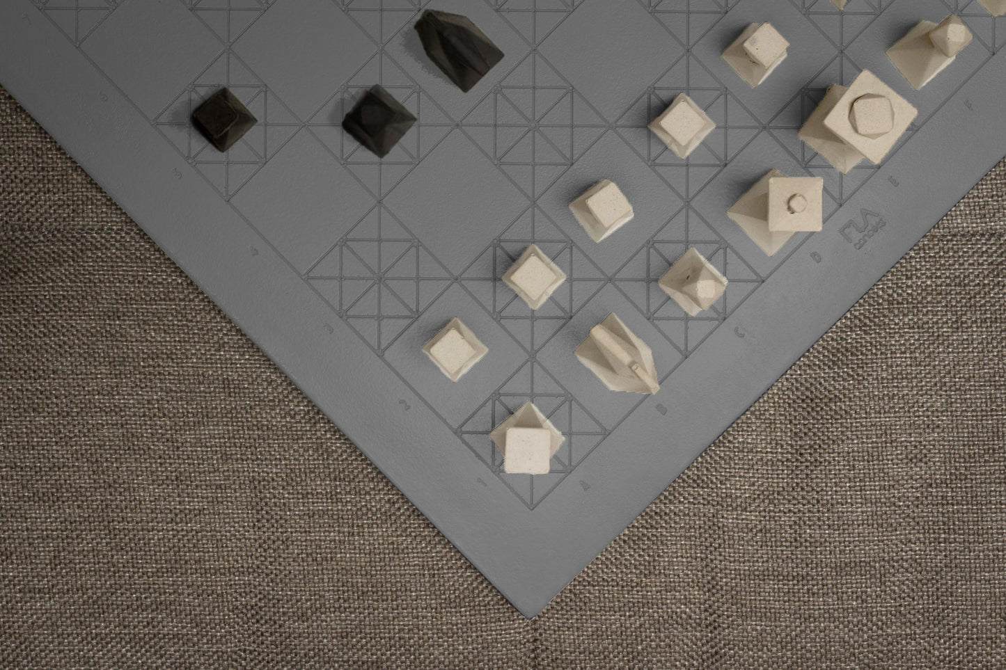 Matte Concrete Chess Set