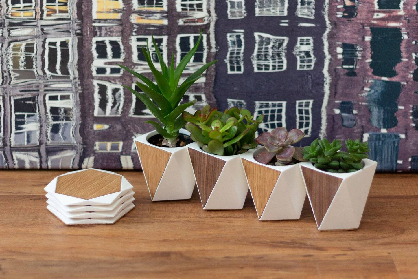 Coasters - Handmade geometric modern chess set design gift by PLA Concept