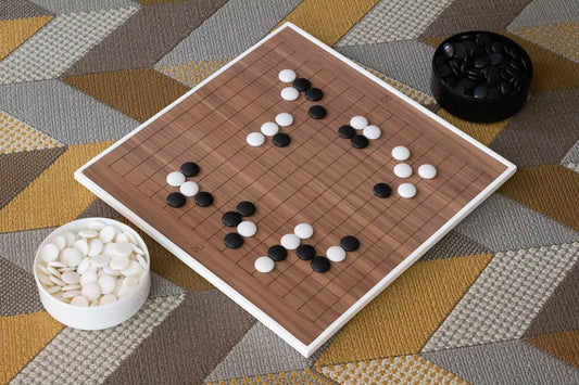 Walnut 15x15 Go Set - Handmade geometric modern go set design gift by PLA Concept
