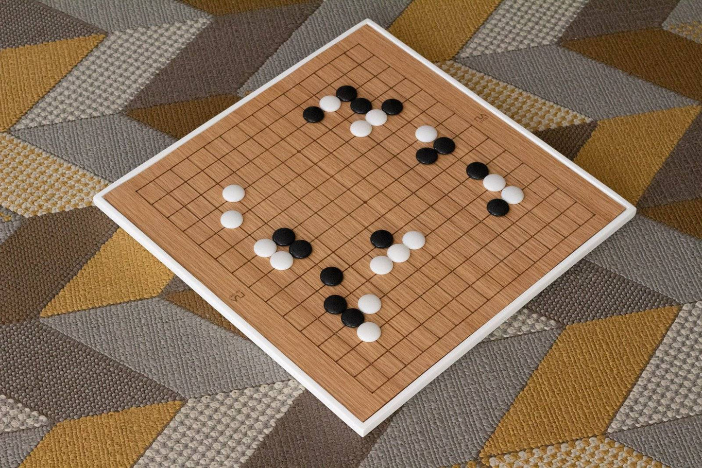 White Oak 15x15 Go Set - Handmade geometric modern go set design gift by PLA Concept