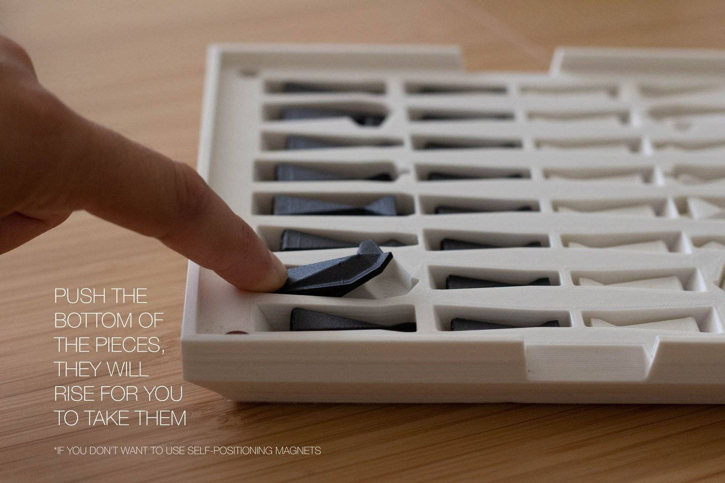 Personalized Magnetic Travel Chess Set, Modern Chess Set, Minimalist Unique Chess Set with Board, Birthday Gift, 3D Printed Chess Pieces