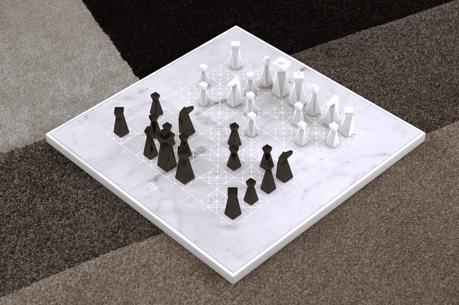 Luxury Chess Set Chess Set With Marble Pattern Chess Board 