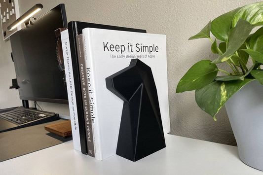 Chess Knight Bookends | Modern, Geometric, 3D Printed, Weighted | Home Decor | Bookends for Shelves, Bookstop, Book Holder | Unique Gift