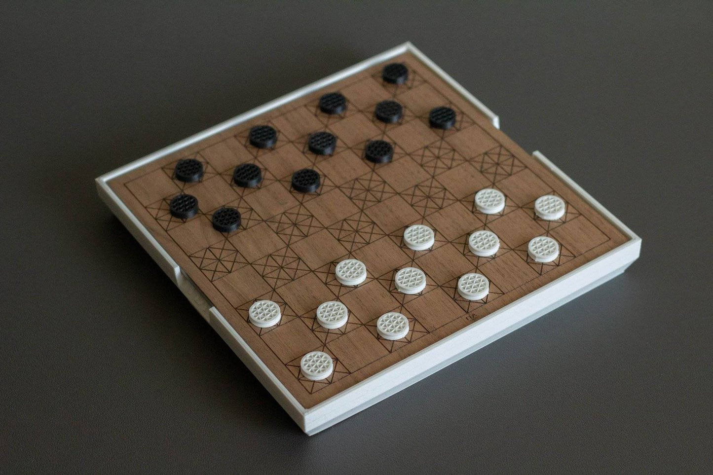 Personalized Magnetic Travel Chess Backgammon Checkers Set, Modern Chess Set, Minimalist Unique Chess Set with Board, 3D Printed
