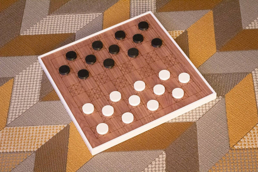 Modern Handmade Geometric Checkers Set with 3D Printed PLA Pieces – PLA ...