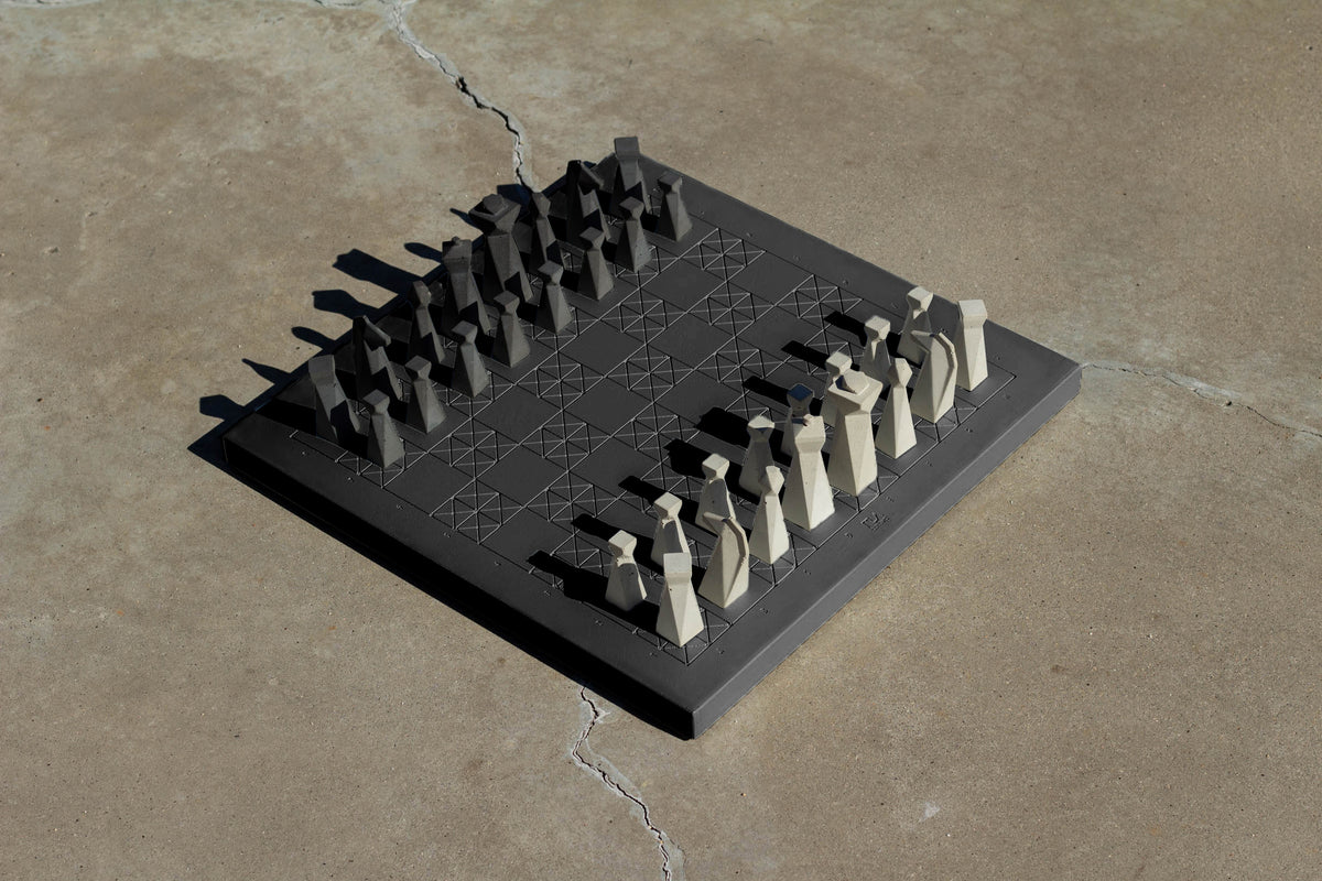 Concrete Matte Chess Set - Modern Chess Pieces - Luxury Chess ...