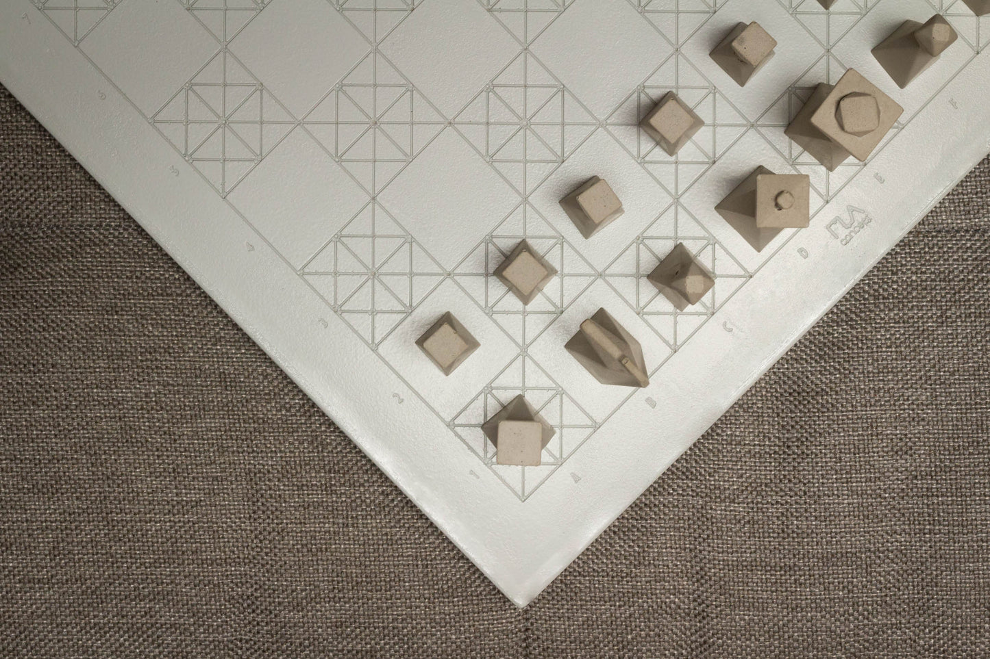 Concrete Handmade Modern Geometric Chess Pieces (No Chessboard) | Home Decor | Luxury Personalized Gift
